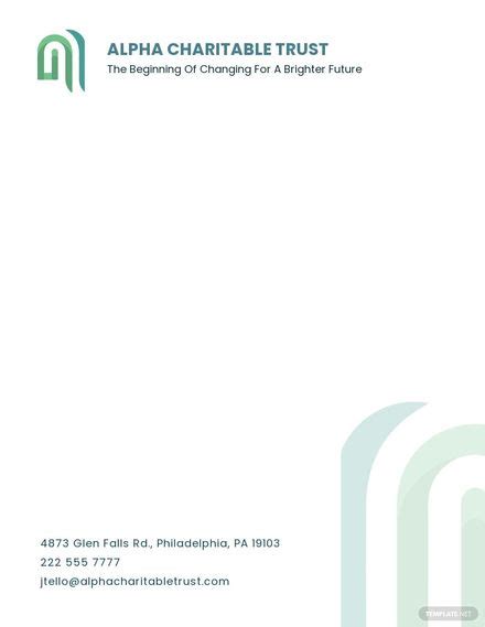 Trust Letterhead Template, Layout for Microsoft Word, .
